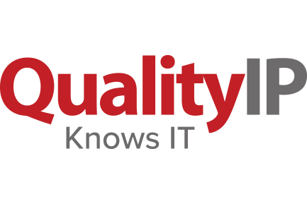QualityIP logo: bold red 'Quality' with gray 'IP', and the tagline 'Knows IT' in light gray.