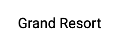 Grand Resort Text Logo