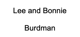 Lee and Bonnie Burdman