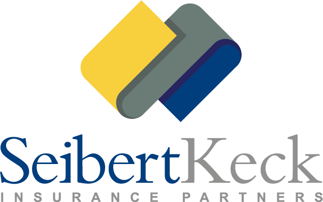SeibertKeck Insurance Partners logo with interlocking yellow, gray, and blue shapes above the blue-gray wordmark.